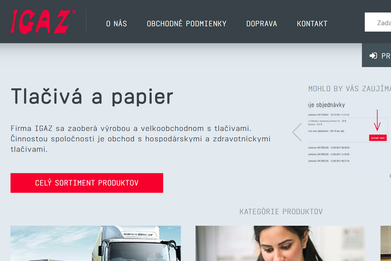 Eshop dizajnom na mieru vrátane fakturačného a skladového systému pre spoločnosť vyrábajúcu a predávajúcu tlačivá